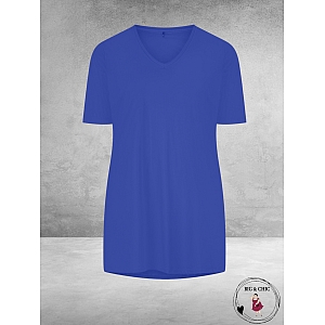 Plus Basics  Shirt Tee V-Neck BLUE JEANS